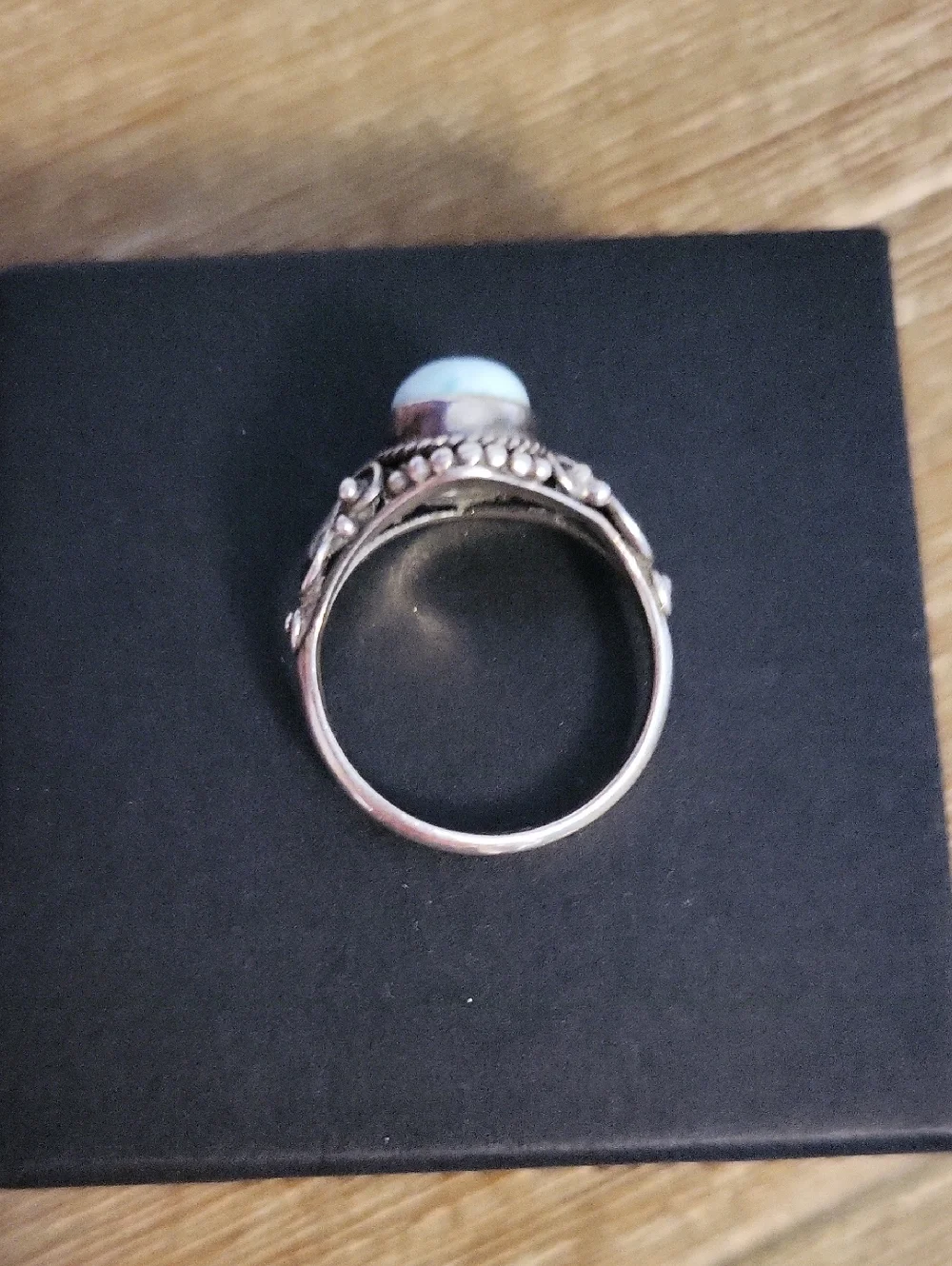 Sterling Silver Larimar Stone Ring